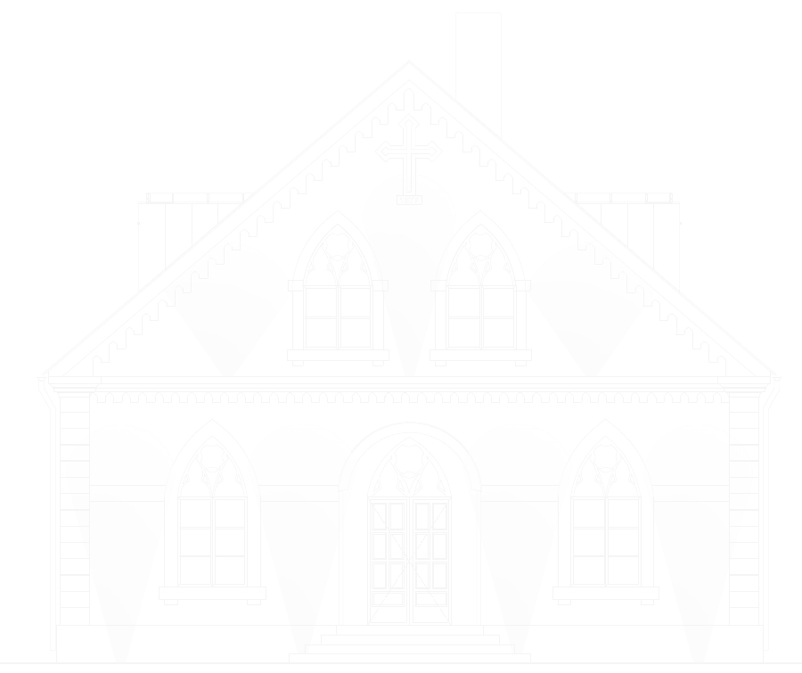 Architect's drawing of the church's front facade after restoration